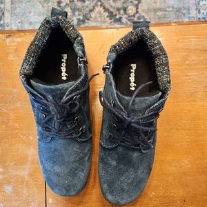 Propet Women's Navy Suede Booties 9